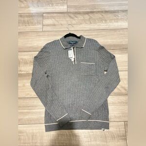 Paisley & Gray Charcoal Polo Sweater